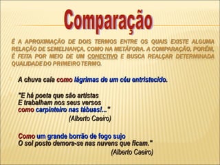    A chuva caía como lágrimas de um céu entristecido.
   "E há poeta que são artistas
    E trabalham nos seus versos
    como carpinteiro nas tábuas!..."
                     (Alberto Caeiro)

   Como um grande borrão de fogo sujo
    O sol posto demora-se nas nuvens que ficam."
                                  (Alberto Caeiro)
 