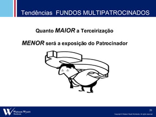 Tendências  FUNDOS MULTIPATROCINADOS Quanto  MAIOR  a Terceirização MENOR  será a exposição do Patrocinador 