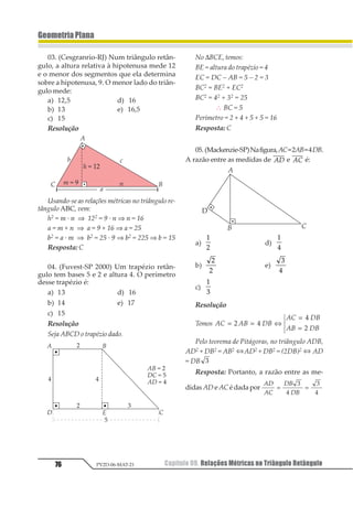 44= =
II. Lados proporcionais
 