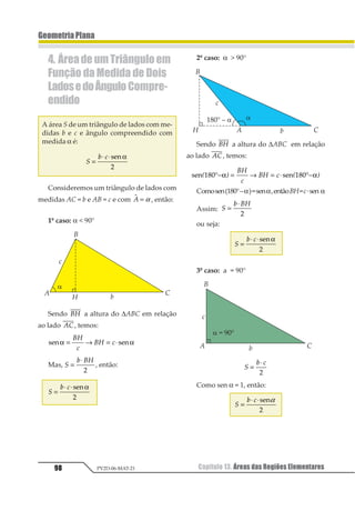 Capítulo 09. Relações Métricas no Triângulo Retângulo80 PV2D-06-MAT-21
GeometriaPlana
Exercícios Resolvidos
01. Os raios das circunferências tangen-
tes são 5 cm e 3 cm e A e B são pontos de
tangência.
Calcule a medida de 12.
Resolução
No ∆O O T1 2 1 temos:
O O O T O T1 1
2
2
2
1
1
= +
1 2 31 1 1
= +
1 23 1 23 4 561
= ∴ = =
Resposta: Logo, 12 3 45678=
02. As cinco circunferências da figura têm
raio 2 cm. Calcule as medidas dos lados do
quadrado ABCD.
Resolução
No triângulo retângulo da figura temos:
1 2 2 21 1 1
− = +1 2
1 2 341
− =1 2
1 2 2 3− = 1
1 2 2 3= +
ou
1 2 2 3= − (não convém)
Assim,osladosdoquadradoABCDmedem1 1 2345+ .
 