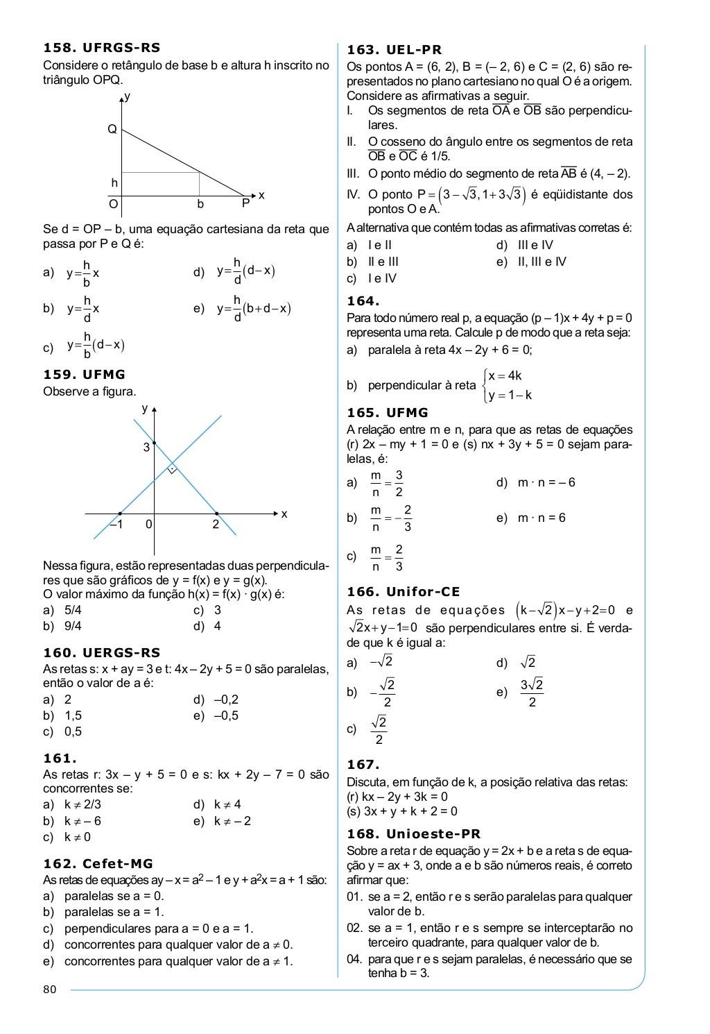 Geometria Analítica - Exercícios