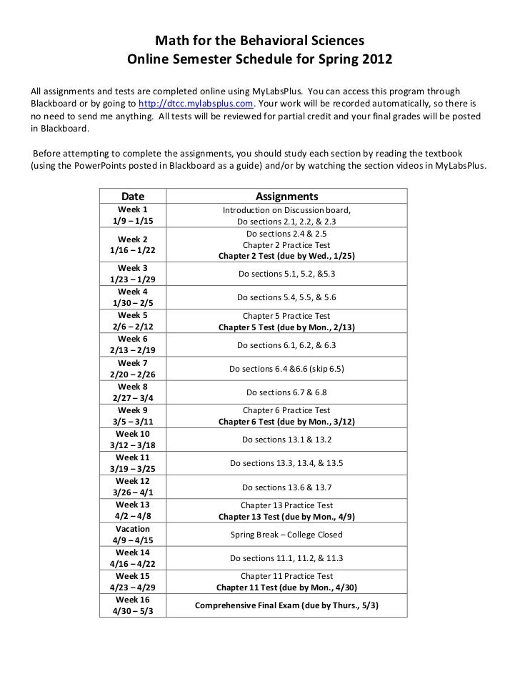 Mat 120 Online Schedule 2