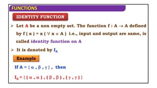 TYPES OF FUNCTION FOR JEE PREPARATION WITH EXAMPLES | PPT