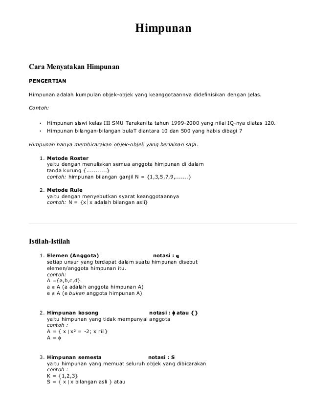 Logika Dan Himpunan Matematika