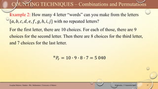 MAT212 - Counting Techniques | Discrete Mathematics With Applications | PDF