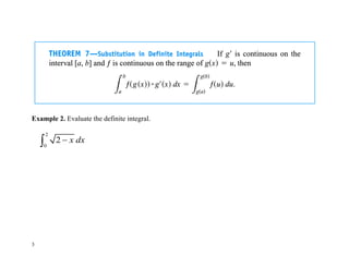 Mat221 5.6 definite integral substitutions and the area between two ...