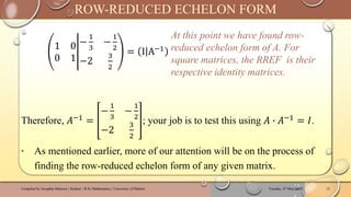 MAT222 - INTRODUCTION TO LINEAR ALGEBRA WITH APPLICATIONS | ROW-REDUCED ...