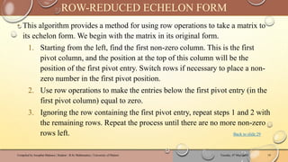 MAT222 - INTRODUCTION TO LINEAR ALGEBRA WITH APPLICATIONS | ROW-REDUCED ...