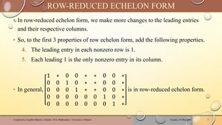 MAT222 - INTRODUCTION TO LINEAR ALGEBRA WITH APPLICATIONS | ROW-REDUCED ...