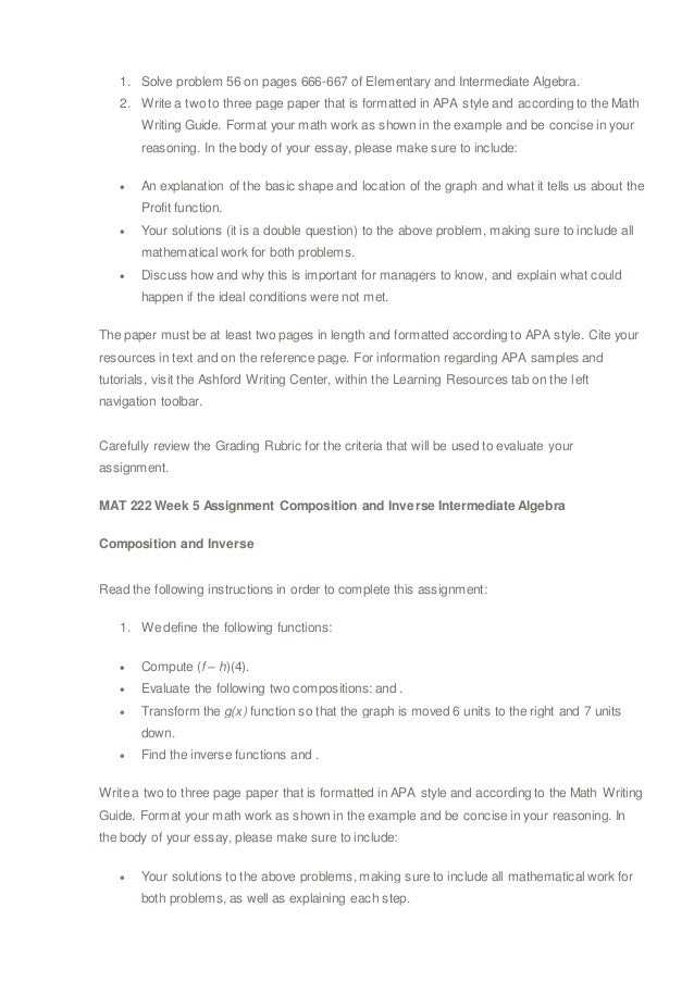 Mat 222 intermediate algebra complete class essay examples 06 picture