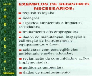 Gestão
A
M
B
I
E
N
T
A
L
EMPRESARIAL
 