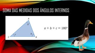 SOMA DAS MEDIDAS DOS ÂNGULOS INTERNOS
 