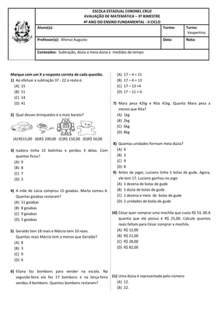 Baixe em PDF - Jogos Matemáticos 4º ano — SÓ ESCOLA