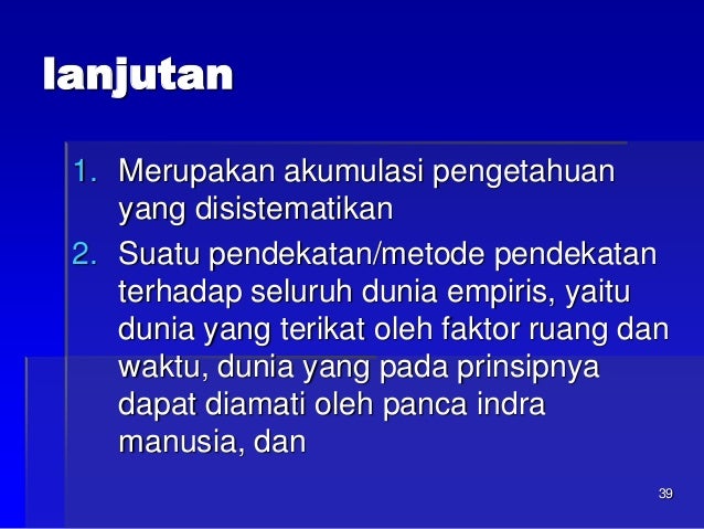 Mata kuliah filsafat ilmu