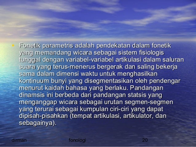 Mata Kuliah Fonologi