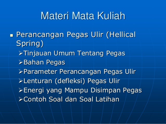 Mata kuliah elemen mesin