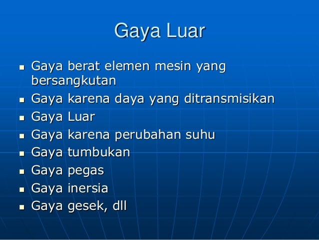 Mata kuliah elemen mesin