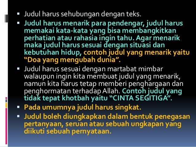 Kotbah yang efektif