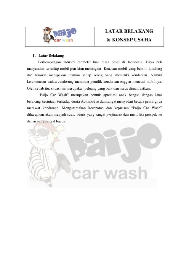 Paijo Car Wash- Business Plan PKH UB Siti Nurjannah
