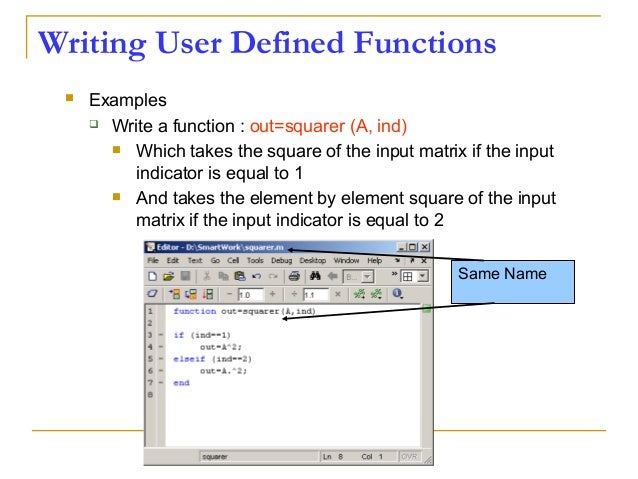 How to write power function in matlab