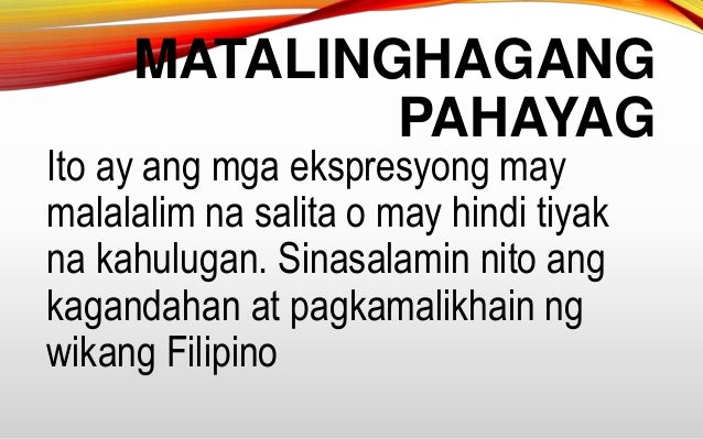 Ang Kahulugan Ng Mga Salita Ay Tiyak At Karaniwang Nakikita Sa