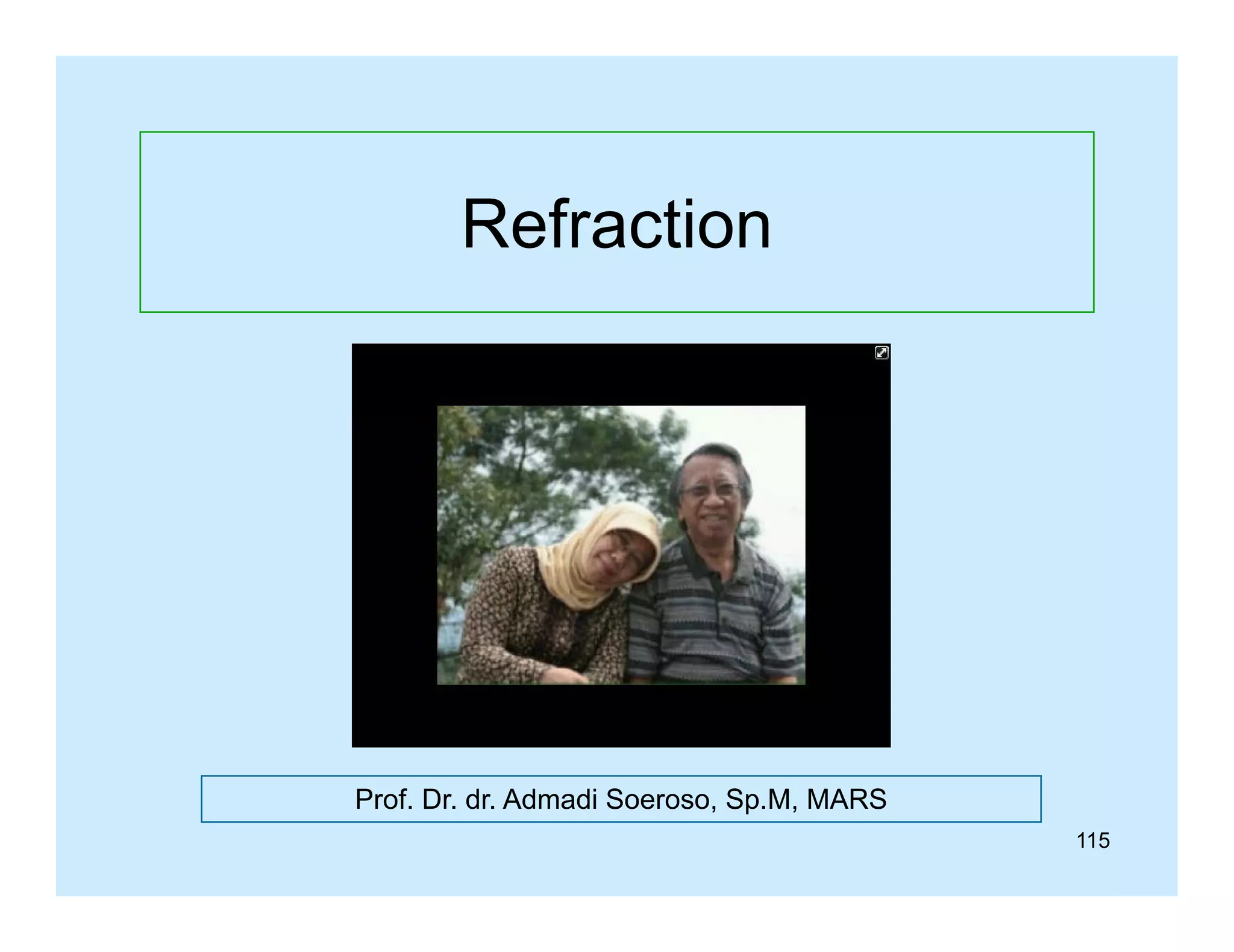 Refraction

Prof. Dr. dr. Admadi Soeroso, Sp.M, MARS
115

 