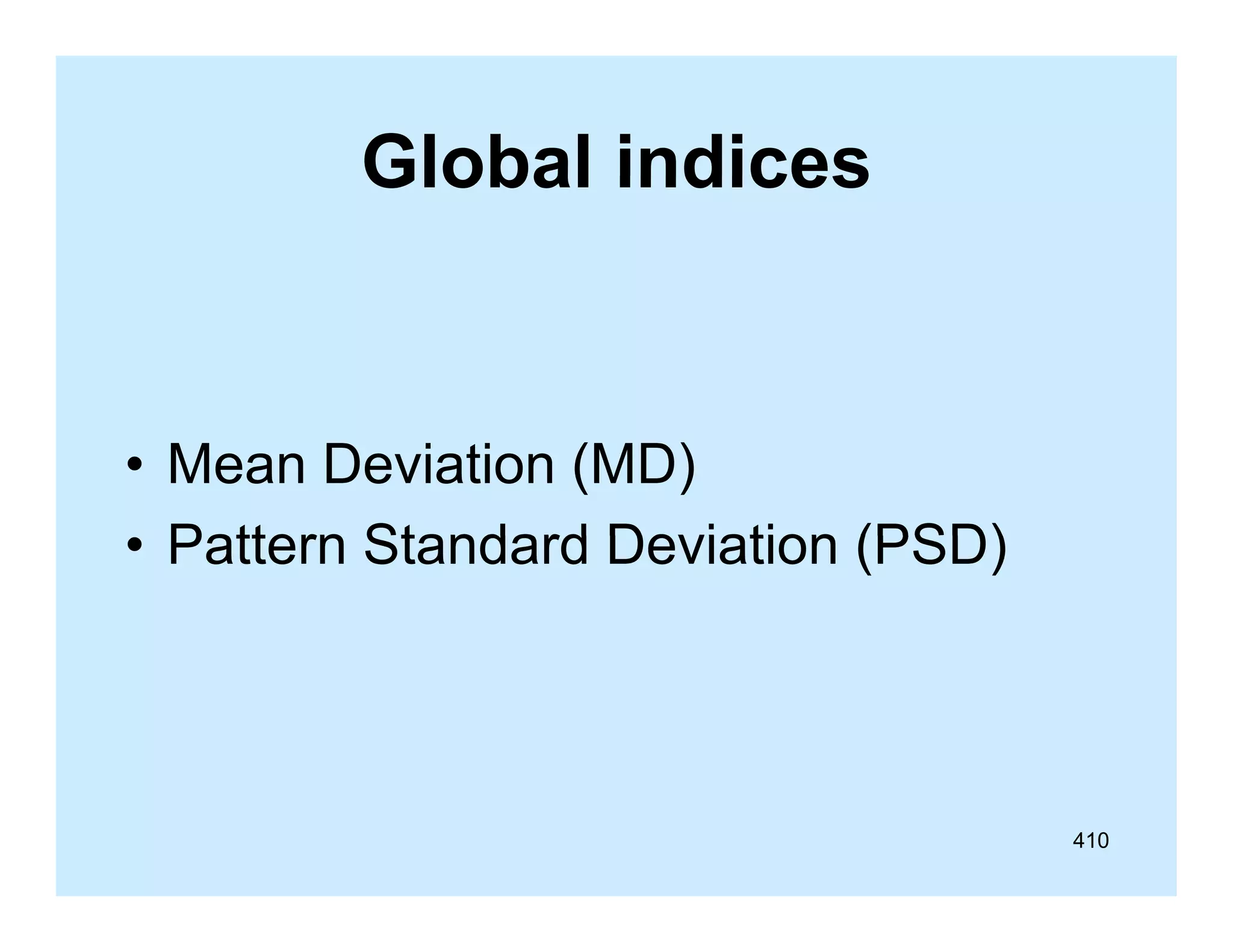 Global indices

• Mean Deviation (MD)
• Pattern Standard Deviation (PSD)

410

 