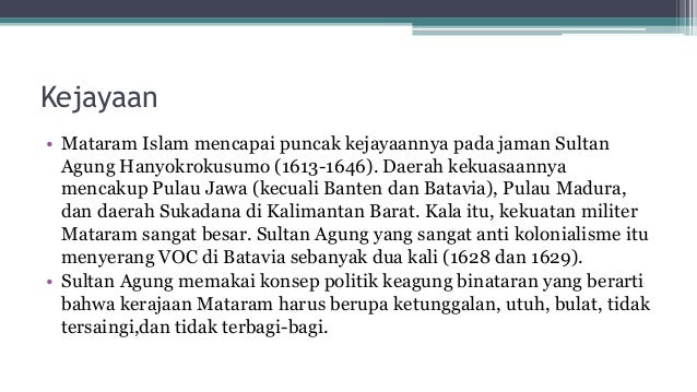 Presentasi Sejarah Sma Kelas X Kerajaan Mataram Islam
