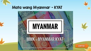 Mata wang Myanmar - KYAT
CONTOH
 
