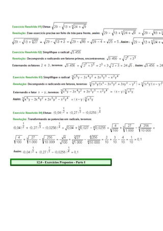 12.0 - Exercícios Propostos - Parte I
 