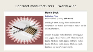 Contract manufacturers – World wide
 