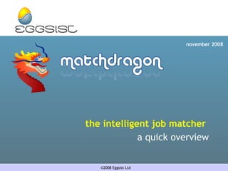 the intelligent job matcher  a quick overview november 2008 