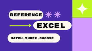reference
excel
Match,index,choose
 