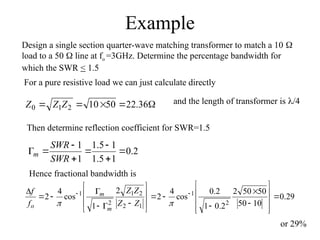 Swr Example Matching and TuningMatching and Tuning.ppt