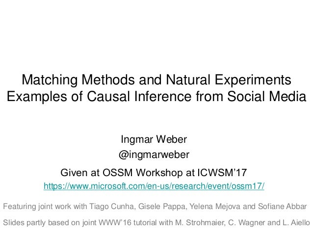 Matching Methods And Natural Experiments Examples Of Causal Inferen
