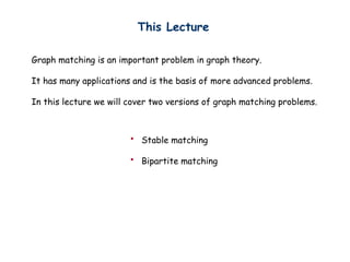 Introduction to Graph matching power point | PPTX