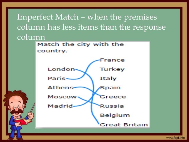 Matching type of evaluation