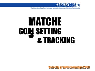 MATCHES GOAL SETTING & TRACKING 