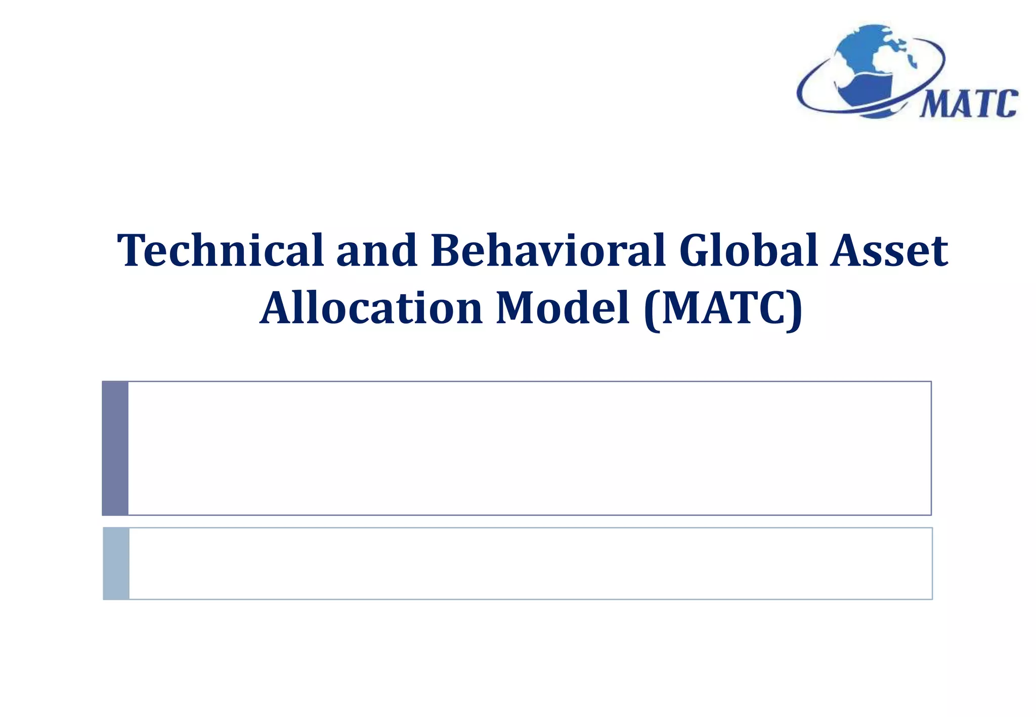 Technical and Behavioral Global Asset Allocation Model (MATC)