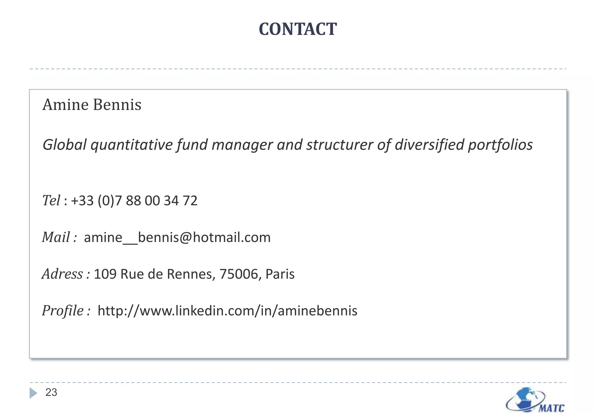 Backtest MATC Global Cautious Profile (I)Historical allocation suggested by the MATC Global Cautious Profile :18