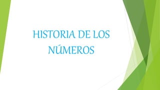 HISTORIA DE LOS
NÚMEROS
 