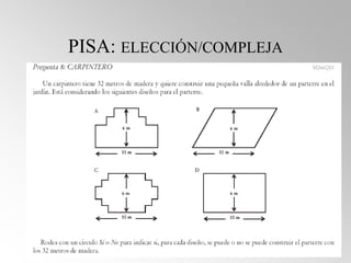 26
PISA: ELECCIÓN/COMPLEJA
 