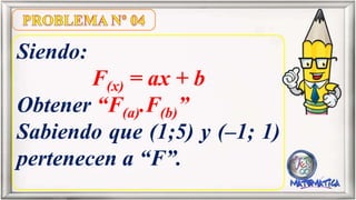 Sea: f(x) una función lineal tal
que:
Halla la ordenada del punto de
abscisa 8.
  831  xf x
 
