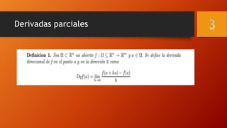 Derivadas parciales
 