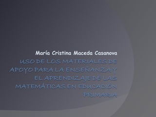 María Cristina Maceda Casanova 