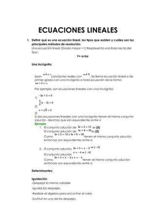 Matemáticas, Tercer parcial.