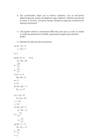 Matemáticas, Tercer parcial.
