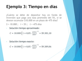 Ejemplo 3: Tiempo en días
 