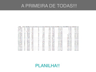 A PRIMEIRA DE TODAS!!!
PLANILHA!!
 