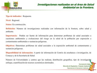 Enfermedades diarréicas asociadas con el agua   potable para uso y consumo humano.Importancia:Con este indicador podrán inferirse los efectos de la contaminación de agua  y                                               definir su nivel de riesgo con respecto a la salud.La información obtenida de este indicador servirá de base para detectar los factores de riesgo ambiental, lo que conlleva a la toma de decisiones sobre las acciones prioritarias a desarrollar en la comunidad para el mejoramiento de su entorno.Objetivo:Evaluar la situación actual de las enfermedades, cuya causa principal es la contaminación del agua.Evaluación:A)Mediante los formularios del índice de calidad para indicadores ambientales elaborados por la Dirección General de Salud Ambiental para obtener información de los factores de riesgo ambiental. Estos incluyen aspectos generales como cobertura, calidad de servicio, operación y mantenimiento, infraestructura, situación financiera y su impacto ambiental.La evaluación se inicial con el llenado del formulario correspondiente por parte del técnico en saneamiento contestando a cada una de las preguntas con un “si” o con un “no”.La información obtenida en los formularios es utilizada para valorar o calificar al factor de riesgo, esto se obtiene sumando el número de respuestas positivas y dividiéndola por el total de respuestas excluyendo las que no son aplicables, por ejemplo si contestaron 5 preguntas y 4 de ellas son positivas, entonces el número de puntos es (4/5) x 100 = 80. Una vez obtenido el puntaje esta se clasifica de acuerdo al sistema de clasificación. Este método de evaluación clasifica el puntaje en cinco niveles:Excelente91-100 puntos, Bien 71-90 puntos, Medio51-70 puntos,            Mal26-50 puntos, Muy mal0-25 puntos .